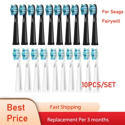 5-10Pcs Replaceable Brush Heads Dupont Bristle Brush For Seago/Fairywill Electric Toothbrush FW/SG 507/508/515/551/917/959/908
