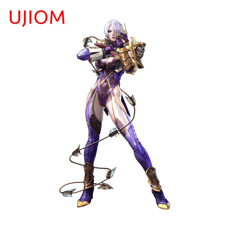 UJIOM 13cm X 7.6cm Soul Calibur Cute Girl Wall Stickers Chibi Living Room Laptop Decal Kitchen Cupboard Decoration Mural