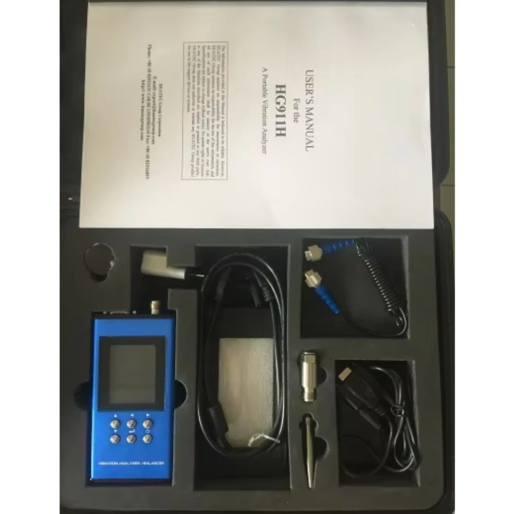 Analisador portátil HG-911H do cercador de dados do analisador FFT do medidor de vibração do rolamento de Digitas