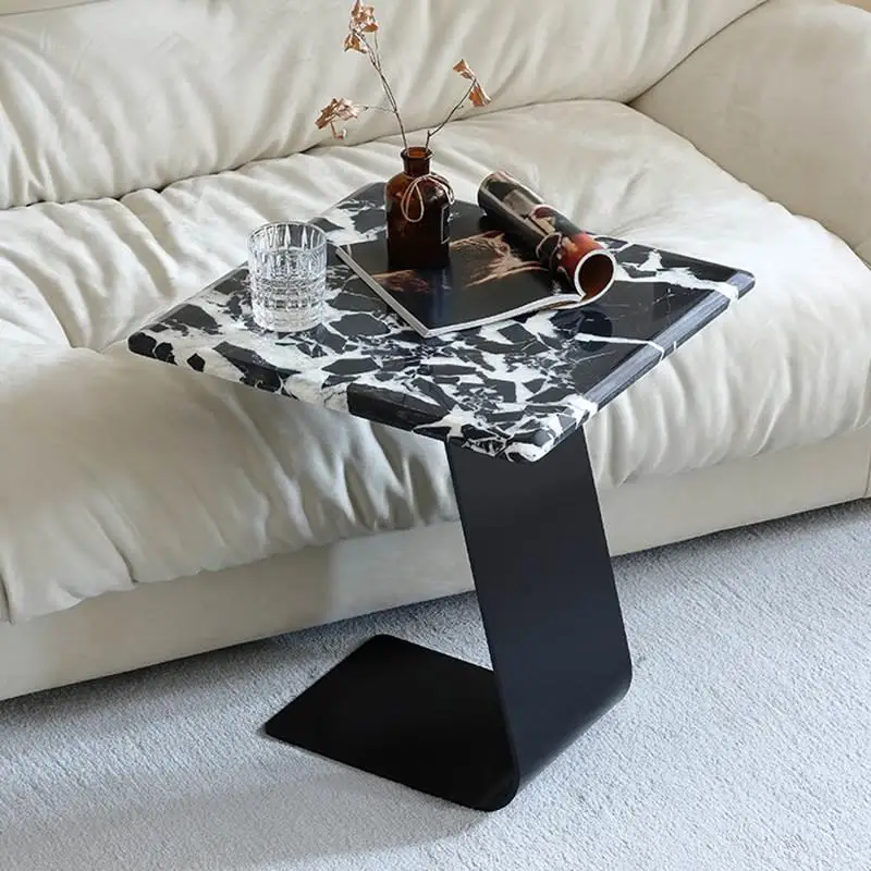 

Light luxury modern bedside sofa luxury stone square corner few small coffee table