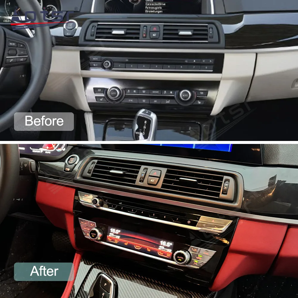 

1:1 Display For BMW 5 Series F10 F18 Upgrade to G38 Car Touchscreen Climate Controls LCD Panel Interior Modification Accessory