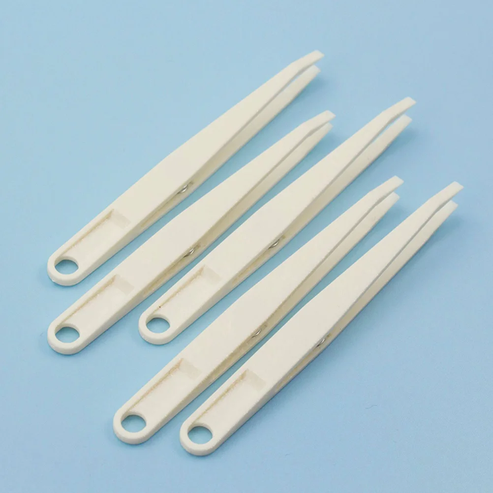 

12pcs Precision Tweezers Set Abs Ergonomic Non-Slip Handle For Diy Craft Jewelry Making Electronics Repair Flat Tip Plastic