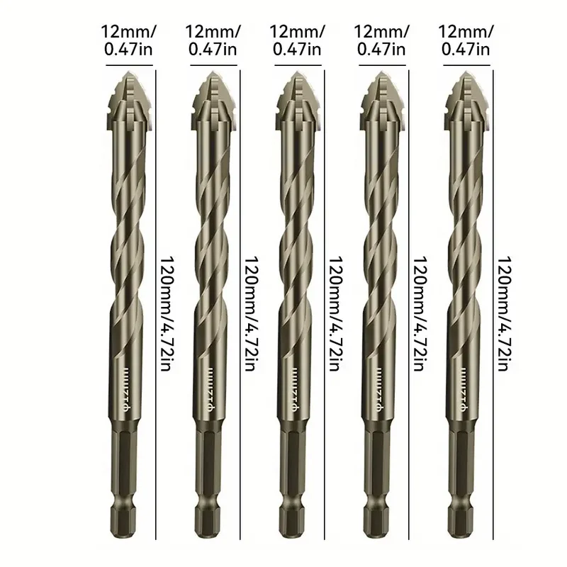 4-12mm Vier-Fluit Zaagtandboor Zaagtandboor Gereedschap Voor Glas/Tegel/Beton/Metaal Boor Set Gereedschap