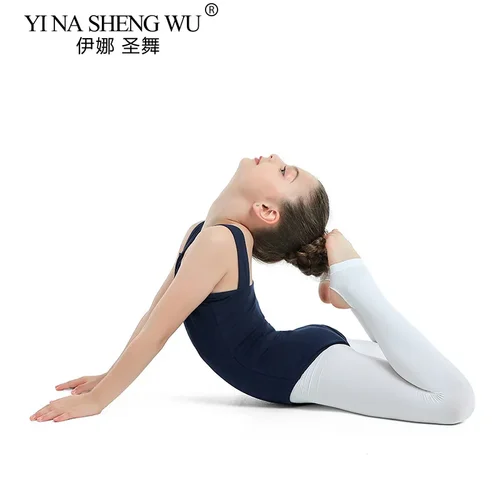 Imagen 2 del producto Medias de Ballet profesionales para niños y niñas, mallas blancas para baile de Ballet, pantimedias con agujero, medias desnudas, pantalones para pies