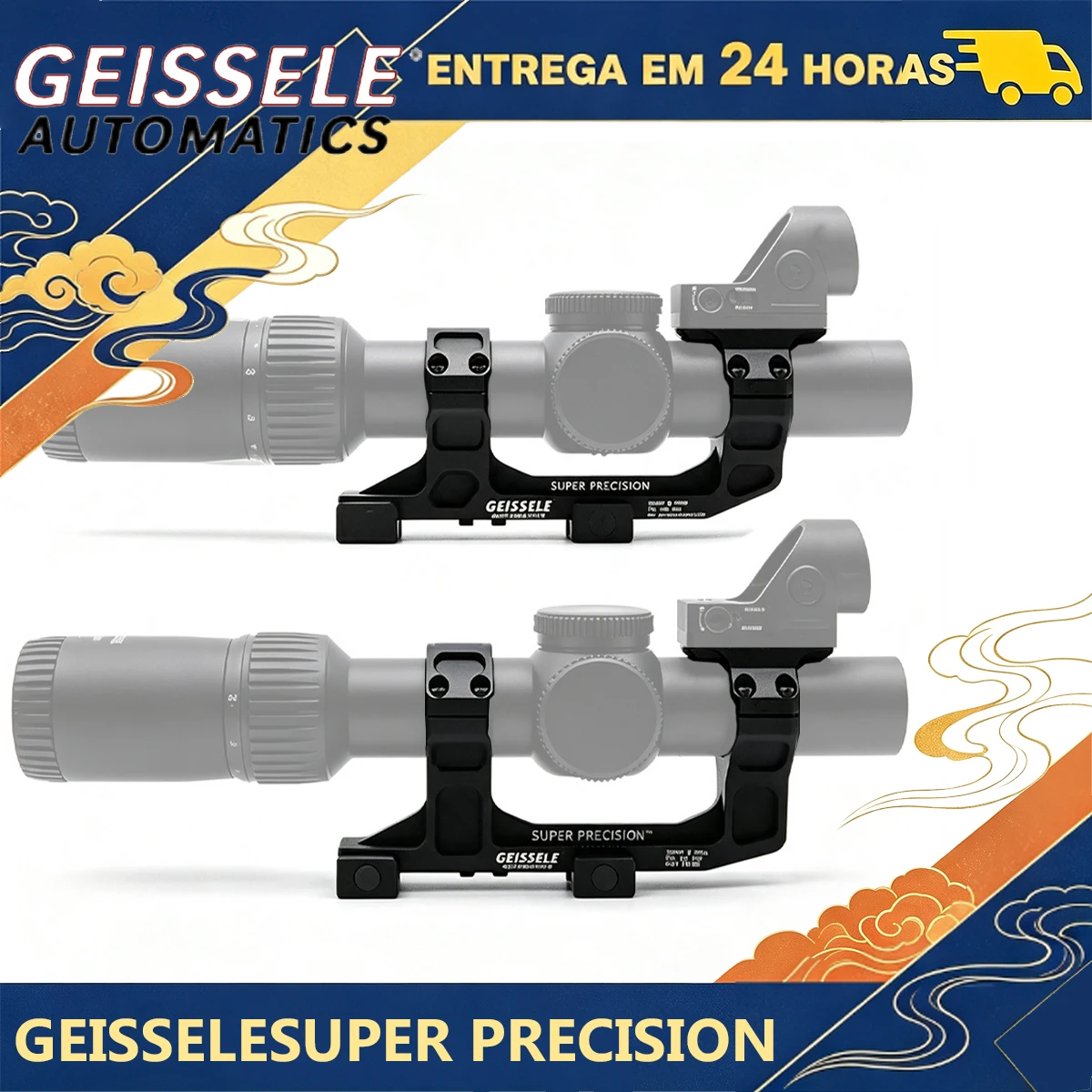 GEISSELE Cantilever Automatics AR15 M4 M16 Optic Sight Scope Profile Base Mount Super Precision 25.4mm 30mm Rings 20mm Rail