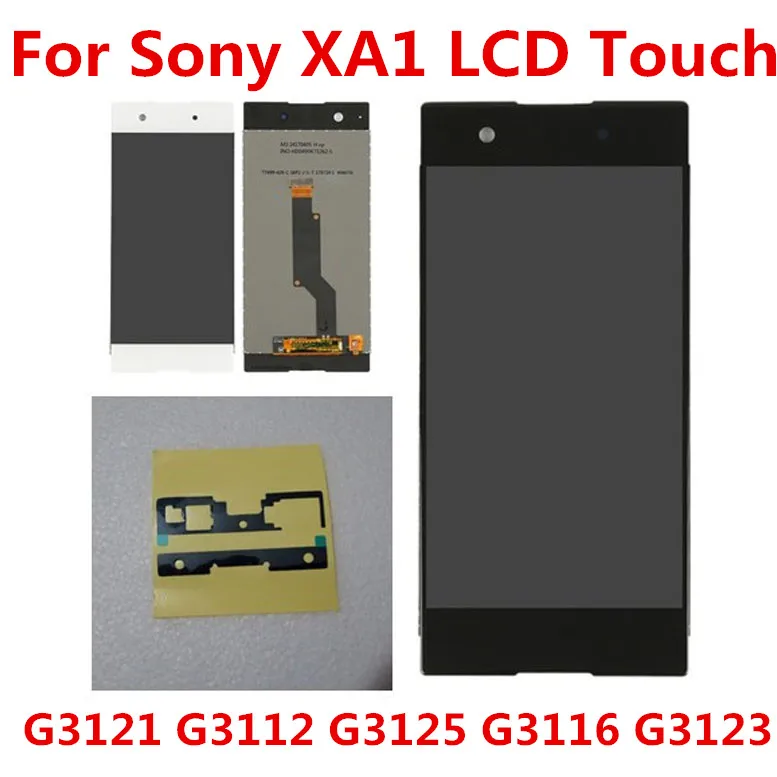 

100% Test For Sony Xperia XA1 G3121 G3112 G3125 G3116 G3123 LCD Display Digitizer Touch Screen Assembly Repair Parts frame LCD