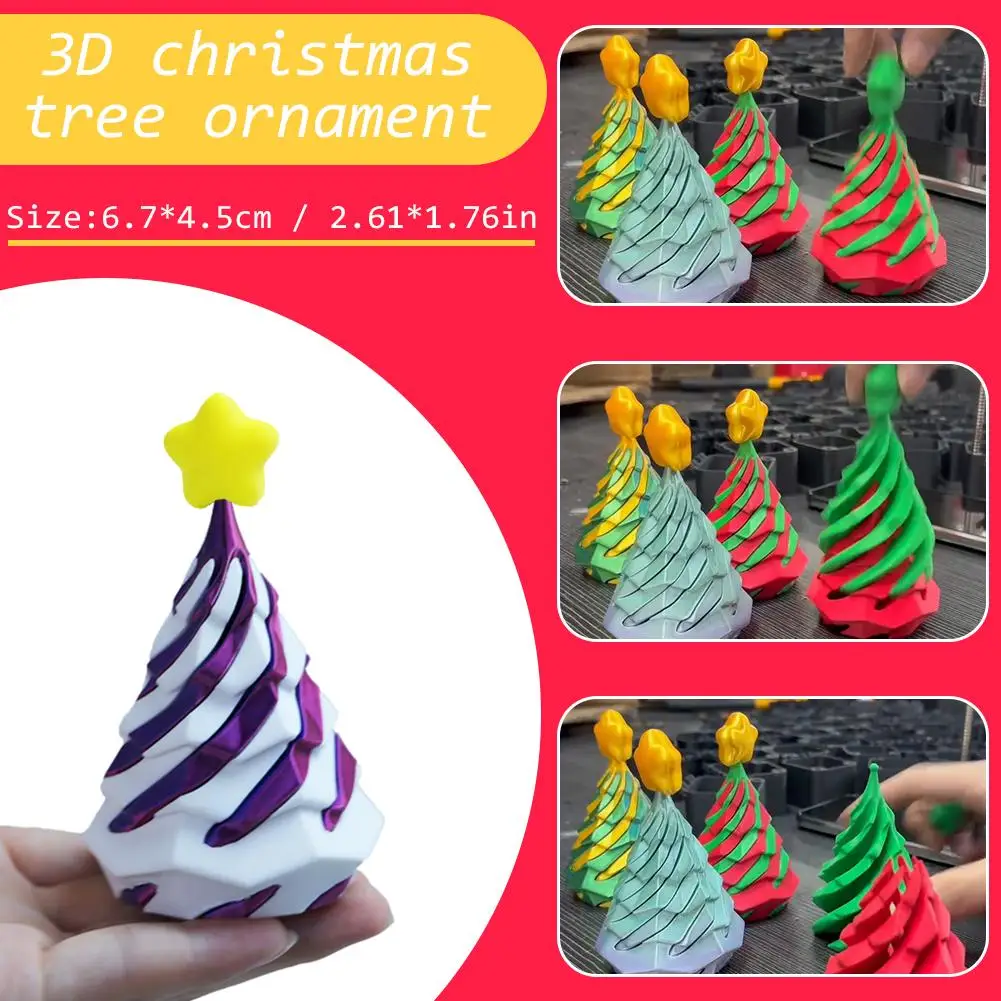 DIY 3D Christmas Tree Hat Ornament Festive Assembly Kit For Dimensional Holiday Decor Creating A Unique Christmas Atmospher O0Q5