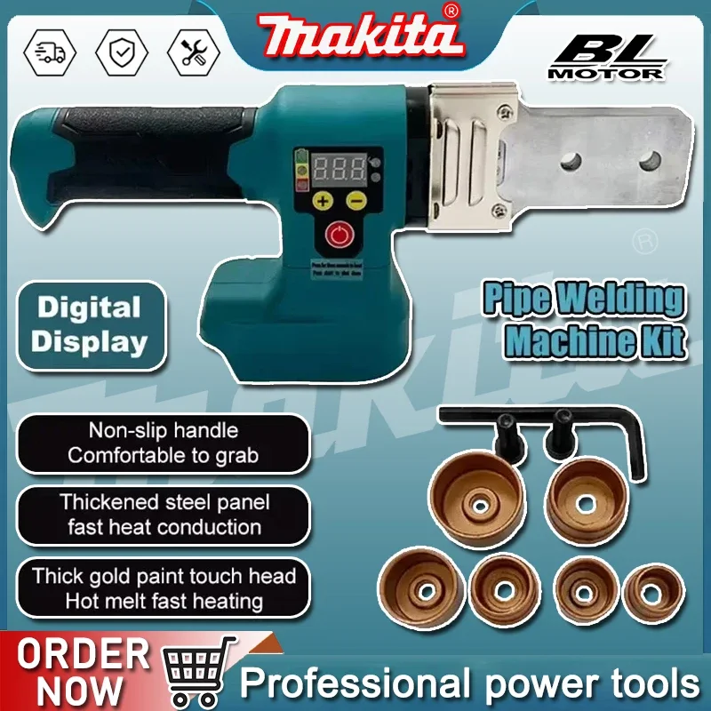 

Makita Electric Pipe Welding Machine Cordless Fuser PPR PE Soldering Iron Plastic Tube PP Heating Hot Melt No Battery