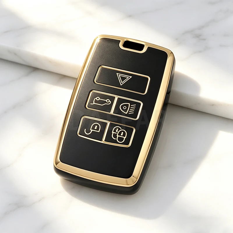 

Чехол-накладка из ТПУ для автомобильного ключа-пульта для Land Rover Range Rover Evoque, Discovery Sport, Velar, а также для Jaguar XE, E-PACE, XF. Аксессуары.