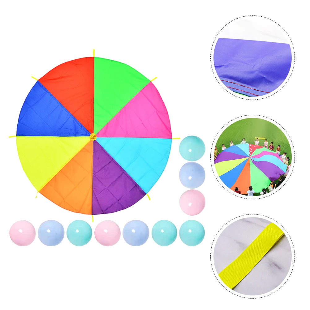 

Game Props Rainbow Umbrella Toys Parent-child Kids Outdoor Plastic Gymnastics Parachute