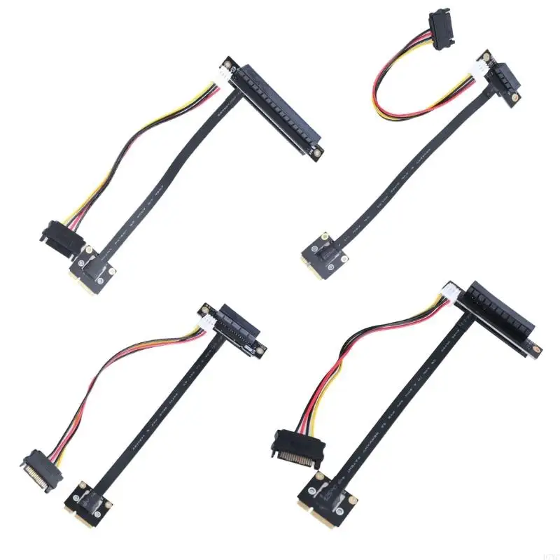 D7YC 270 Degree MiniPCIe to PCIE 1X 4X 8X 16X Adapter Cable for Tester Extender