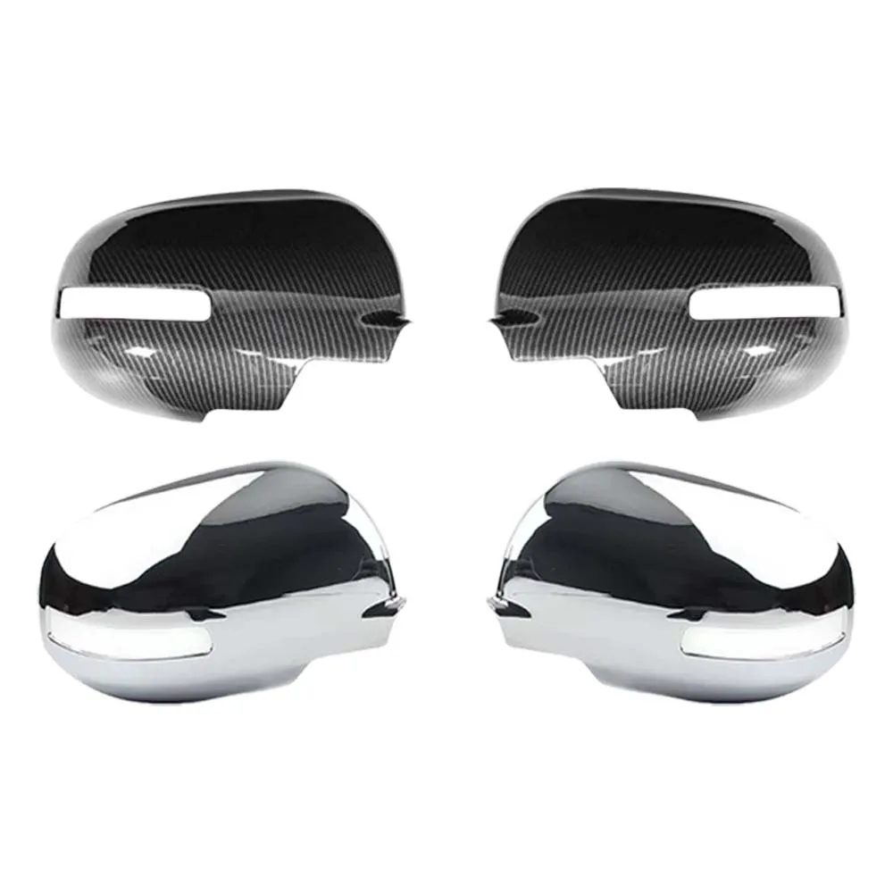 اكسسوارات السيارات غطاء مرآة الباب لميتسوبيشي أوتلاندر 2013-2020 كروم الفضة ألياف الكربون سيارة أعواد تزيين