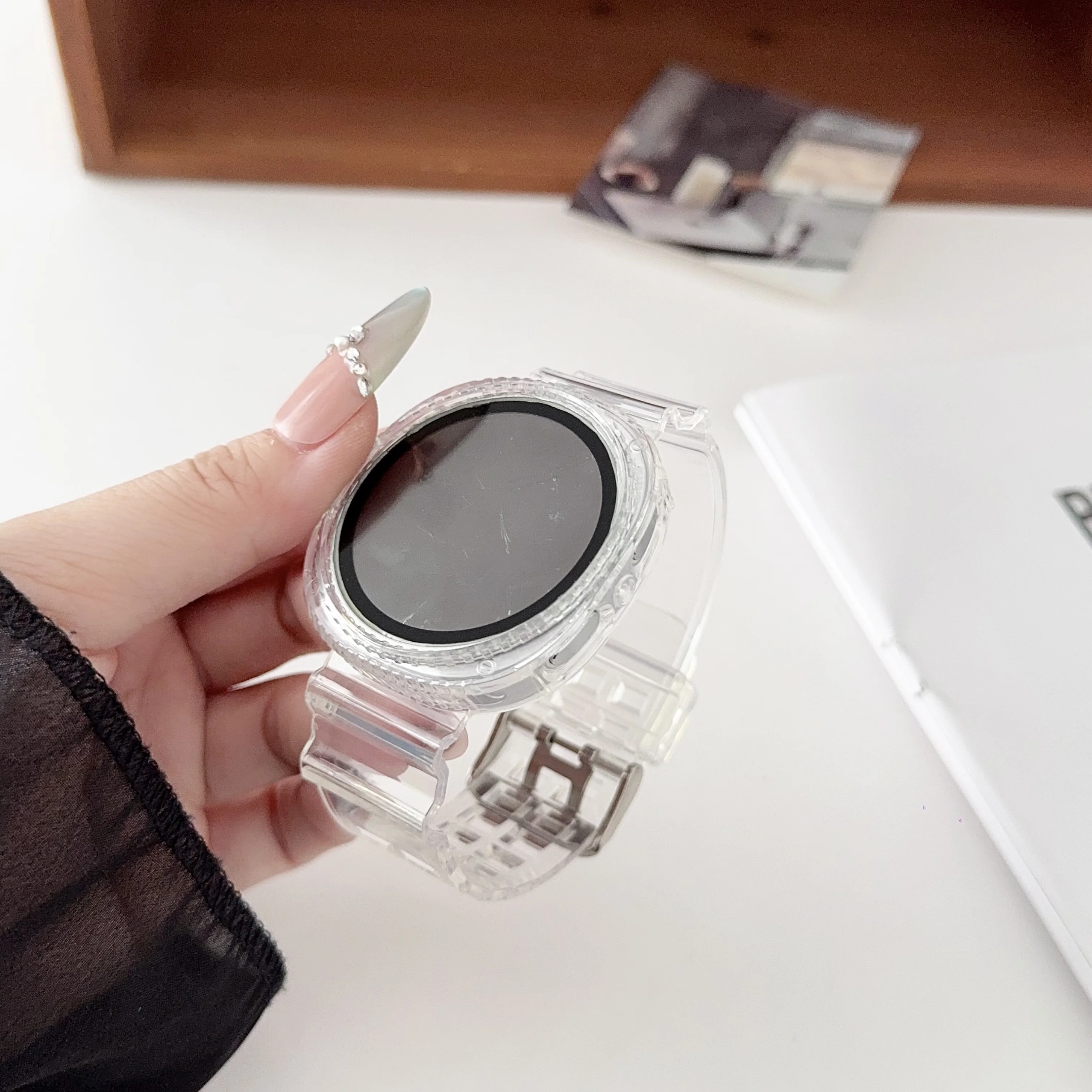 Transparentes Band + Hülle für Samsung Galaxy Watch 8 40 mm 44 mm Zubehör Transparentes Armband Galaxy Watch 8 klassisches 46 mm Armband