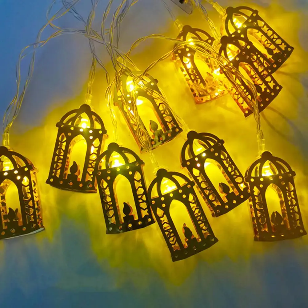 Battery-powered String Light Portable Decorative Light Ramadan Eid String Light Party Ornament Shape Led Lamp with for Low-power