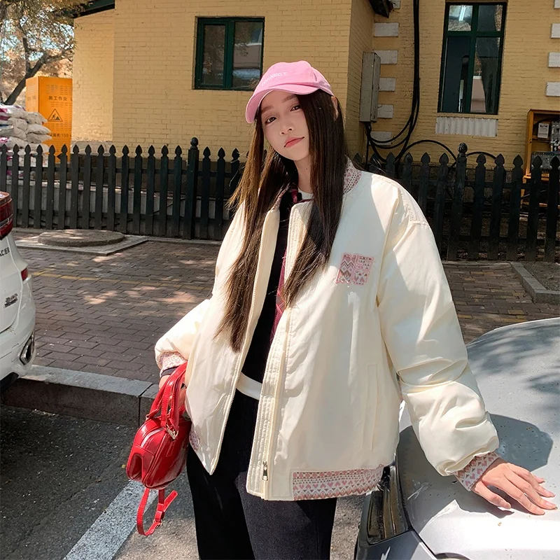 

Parka Pink Womens Coat Lace-Overlay Longer-Back Leather-Detail Laser-Cut-Pattern Lantern-Cuff Linen-Cotton Low-Impact Beautiful