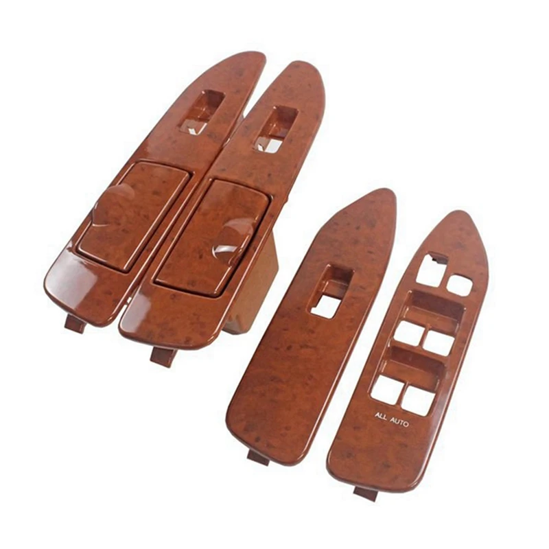 LHD Interior Wooden Window Switch Panel Replacement For Toyota Land Cruiser 100 FJ100 Ujz100 LC100 2003-2007