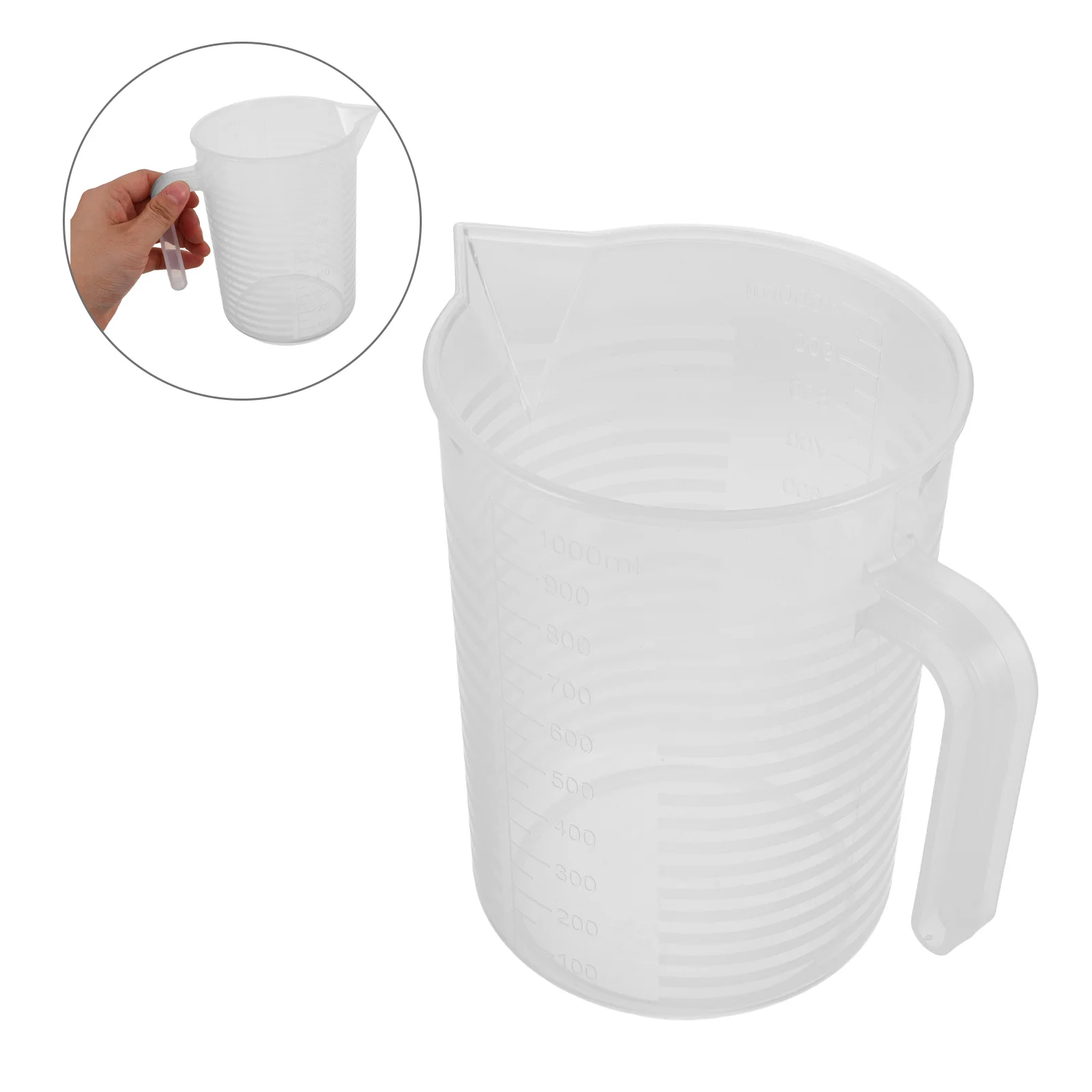 

Large Capacity Plastic Oil Measuring Cup Reusable Automotive Engine Transmission Measurement Container With Handle