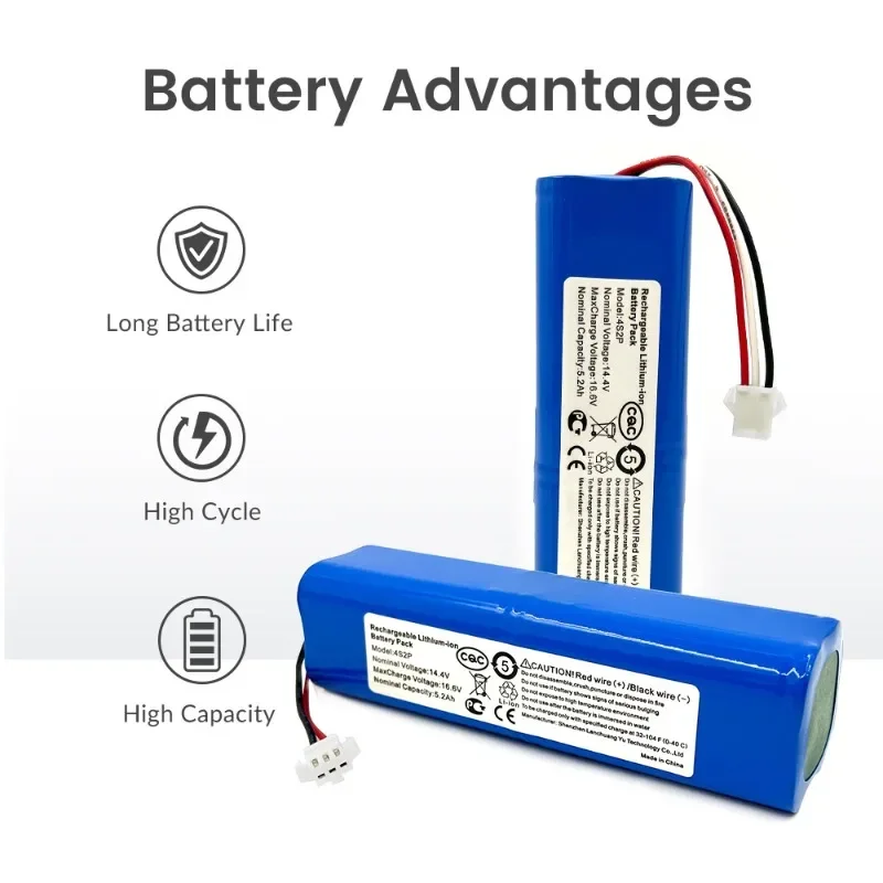 Nuova Batteria Li-Ion 5200mAh per XiaoMl Lydsto R1/pro G1/M W1S1 L1 HS1 Roidmi Eve Plus Proscenic M7 Robot Aspirapolvere Batteria