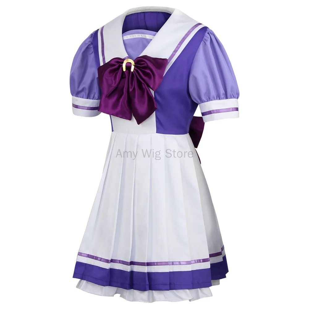 Disfraz de Uma Musume Derby para niñas y mujeres, uniforme escolar de marinero, vestido Lolita, traje de fiesta de Halloween