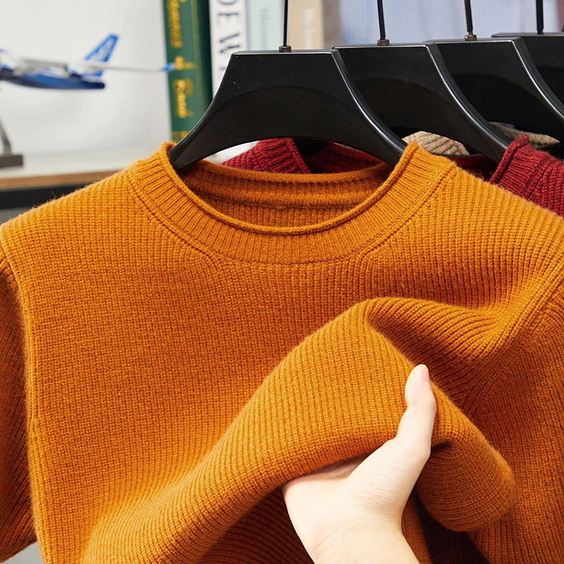 Luxury Men's T-Shirt Short Sleeve Knit Ribbed O-Neck Solid Color Soft Breathable Summer Business Casual Classic Fashion Menswear