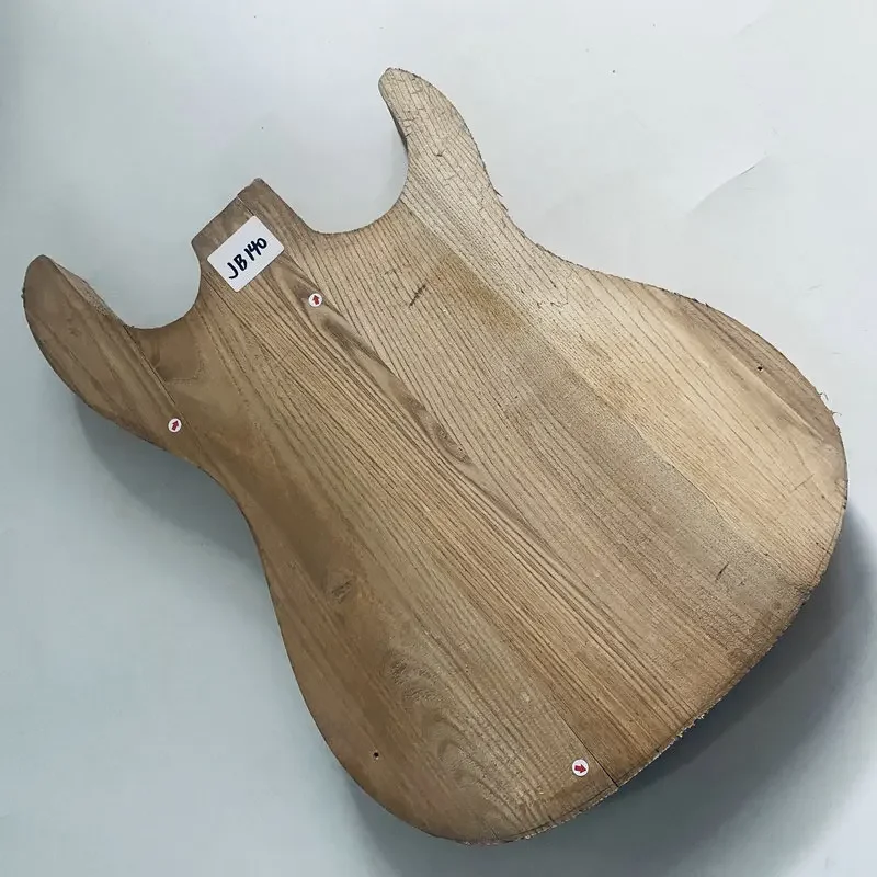 JB140 Uncut Raw Materials Electric Guitar Body Unfinished in Solid ASH for Guitar DIY Part Custom Surface Damages Dirty