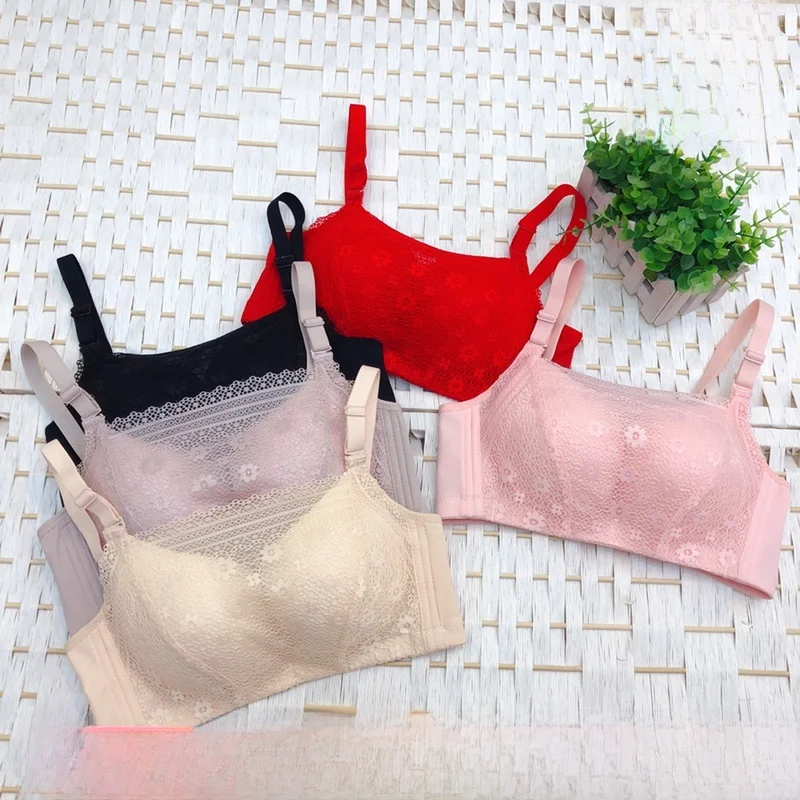 インティン-シームレス-ワイヤレスブラ-露出防止-レディース下着-ギャザー調整-チューブトップ-若い女性用-健康的な通気性ブラ