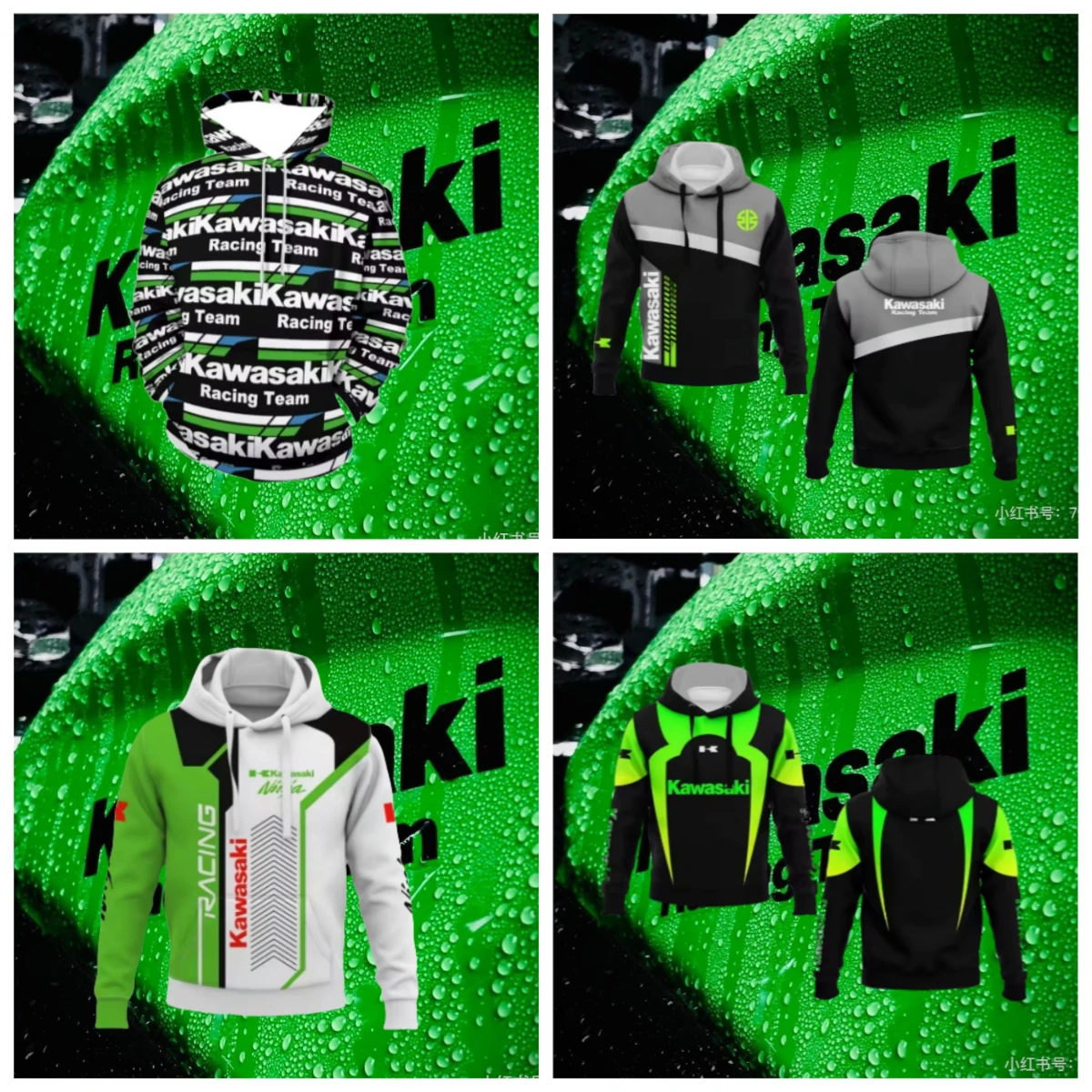 

25 Kawasaki мотоциклетная 3D печать, весна-осень, новая мужская толстовка с капюшоном, женская толстовка, повседневное детское пальто, мужская одежда унисекс, толстовка