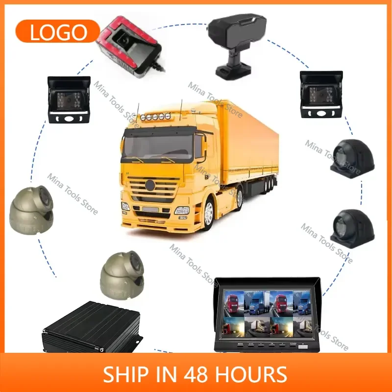 4CH Separate Playback 1TB HDD 3520D Chip DMS/ADAS/BSD Function Two-Way Audio AI Car DVR