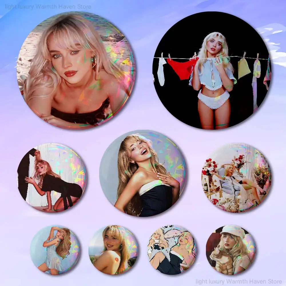 

S-Sabrina C-Carpenter Friend 32mm 58mm 75mm 44mm 25mm Anime Badges Brooches DIY Pins Decorations Birthday Gifts