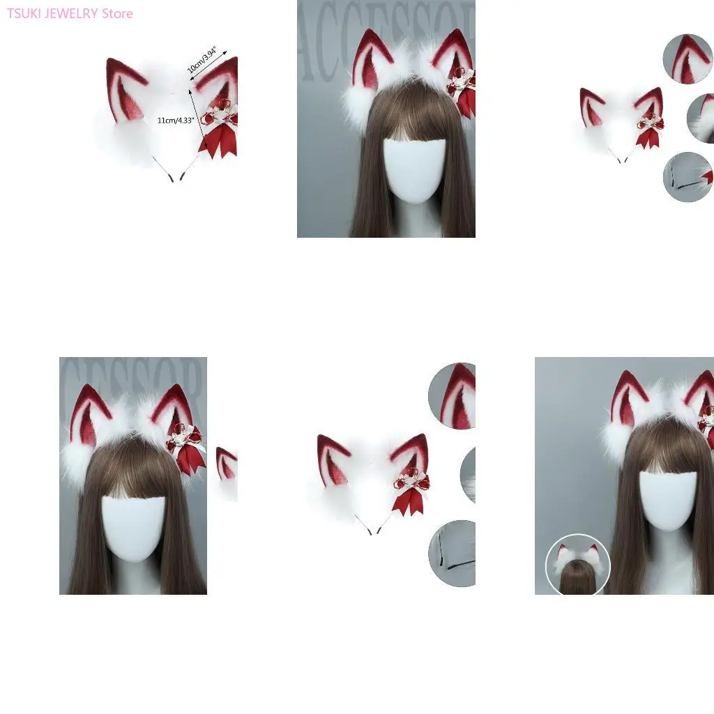 

62KE Cartoon Headband Ears Shaped Hair Hoop Party Headpiece Cosplay Costume Props