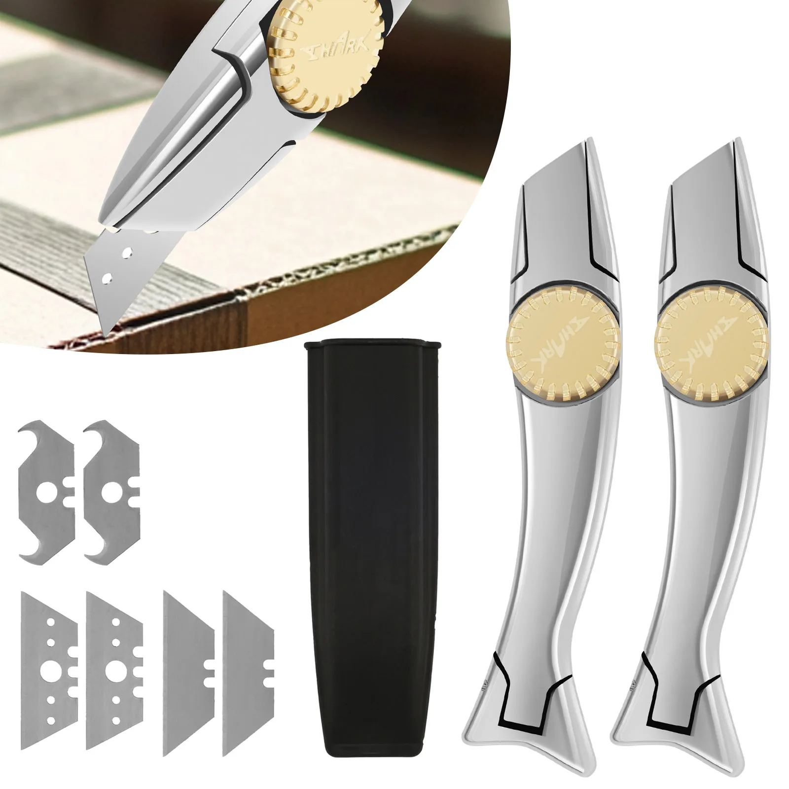 

Carpet Knife Set with Blade Replacement Heavy Duty Carpet Cutter Alloy Utility Knife Cutting Tool for Cardboard, Carpet, Plastic