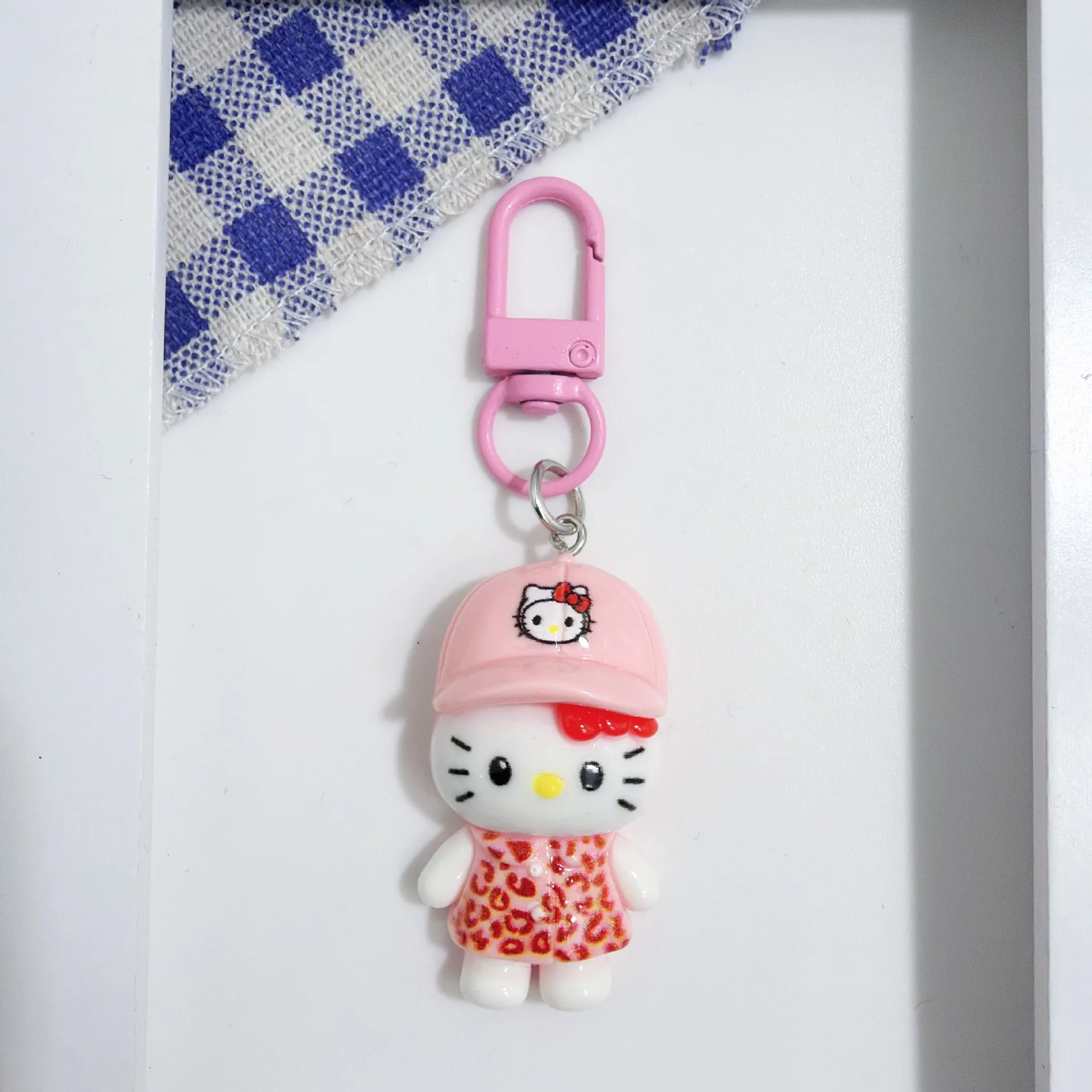 Cute Hello kitty Keychain Cartoon Hat Wreath Backpack Hanging Chain Gift