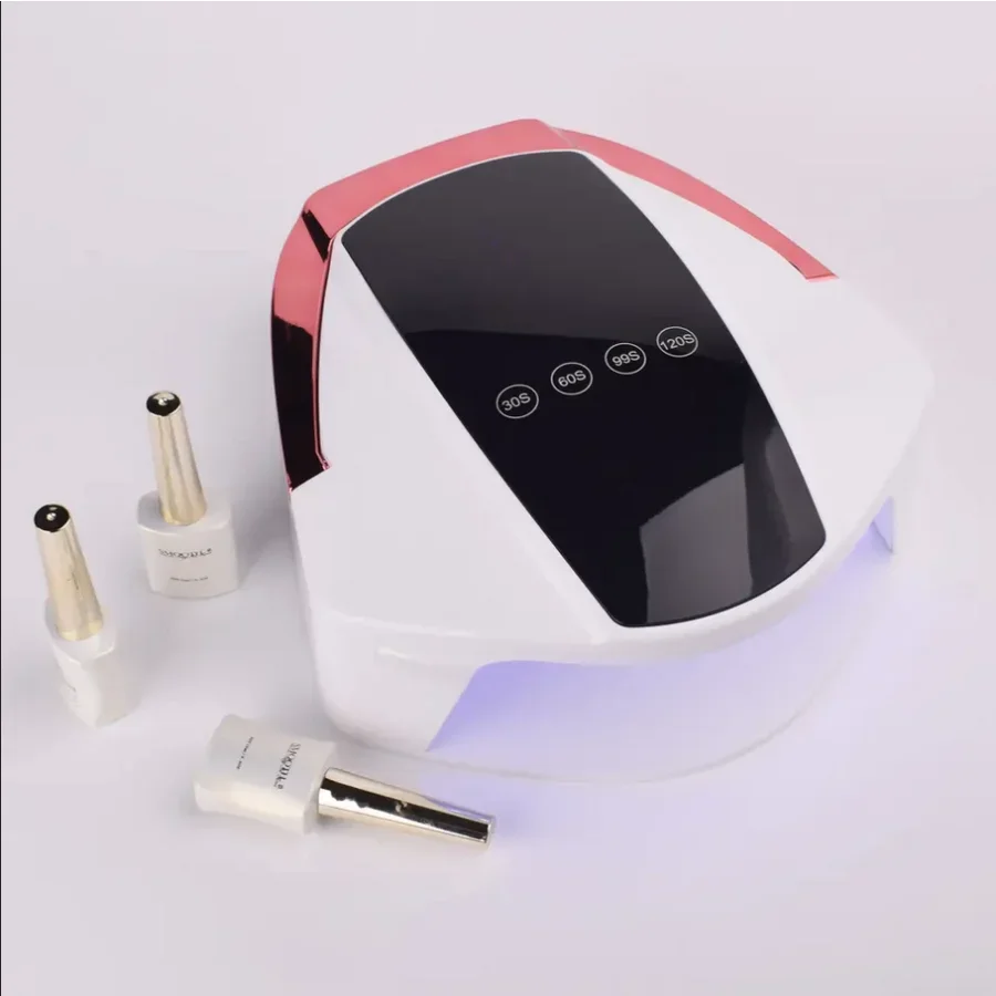 UV LED Gel Nail Lamp with handle Cordless Portable Rechargeable nail enhancement machine with double light sources