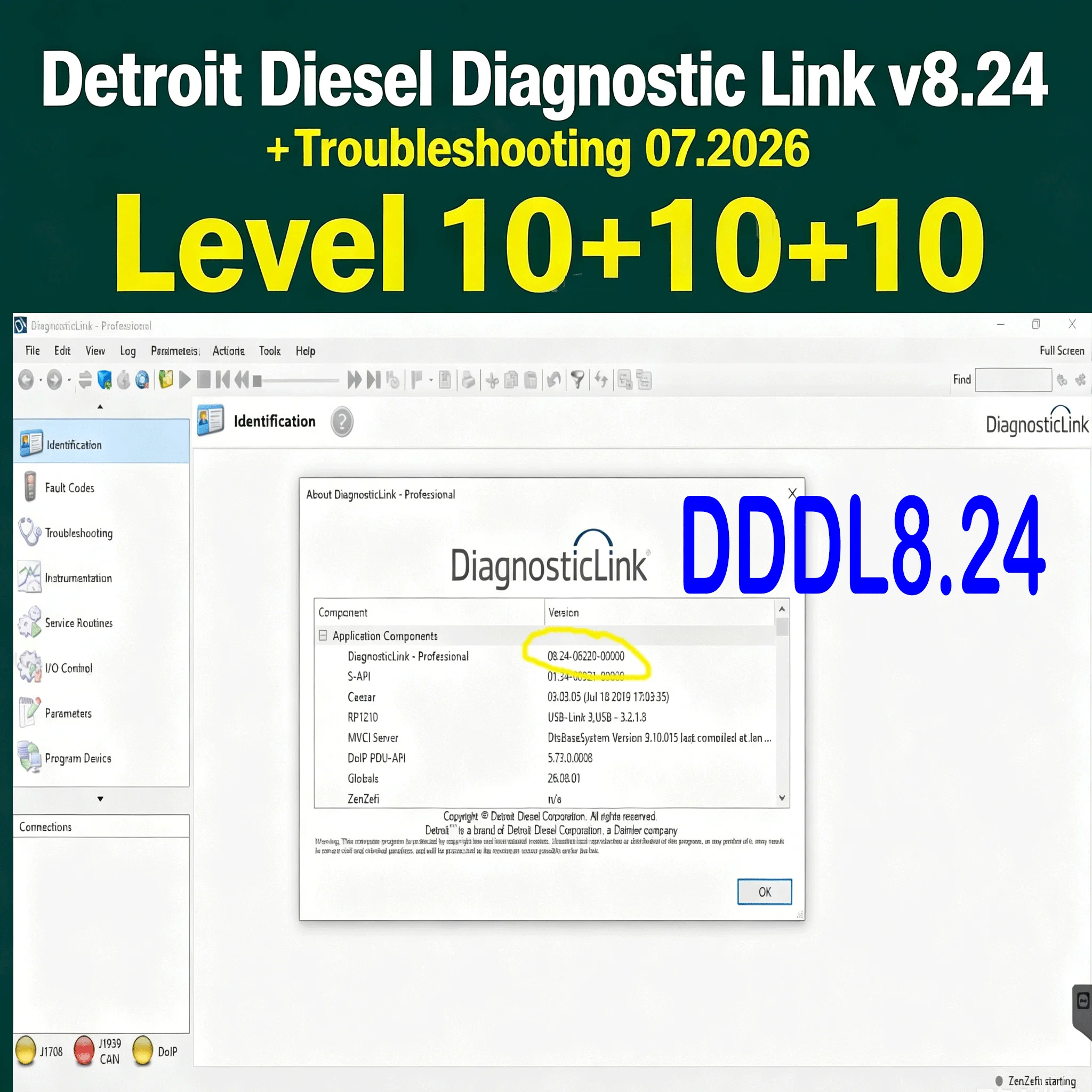 DDDL 8.24 TechLit 2026.07 Cascadia Detroit Diesel Diagnostic Link GHG14/GHG17/GHG21 E SAS02 SAS03T CGW05T Transmission VCU03T