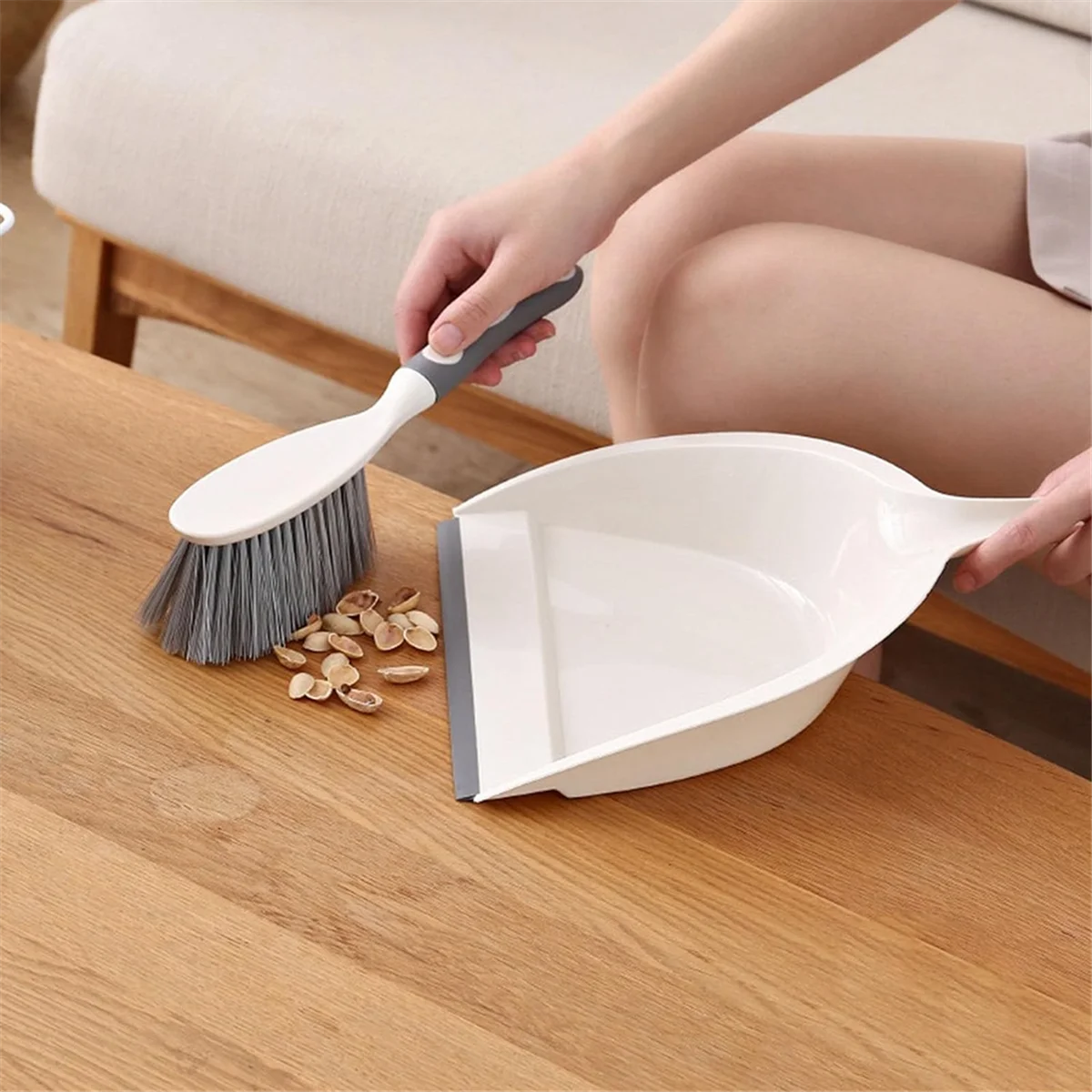 High-end Dust Pan and Brush Set with Handle - Portable Hand Broom and Dustpan Set Combo - Small Broom and Dustpan Set Indoor