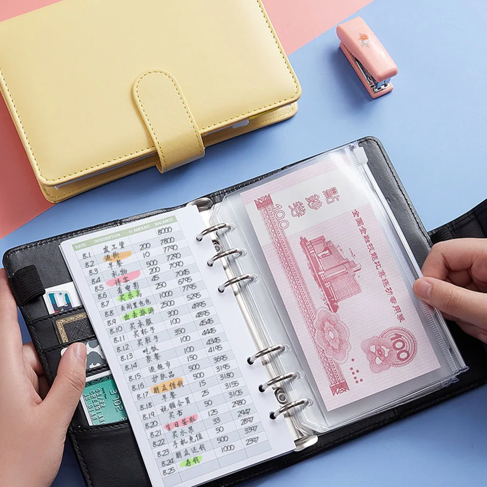 24Pcs Notebook Budget Sheets Creative Financial Tracking Cards for Home Office Travel Budget Control Planning Organizer