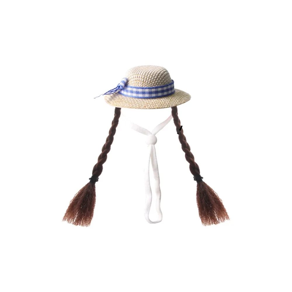 Funny Parrot Sun Hat Adjustable Breathable Double Braids Hat Lightweight with Elastic Strap Hamster Knitted Hat Party