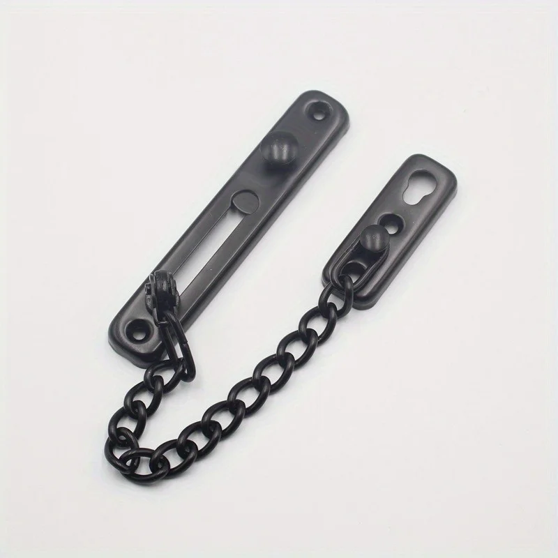 1pc Door Chain Lock Security Chain Guard Spring Anti Theft Press Heavy Duty Polished Latch Screw Guard Accessories