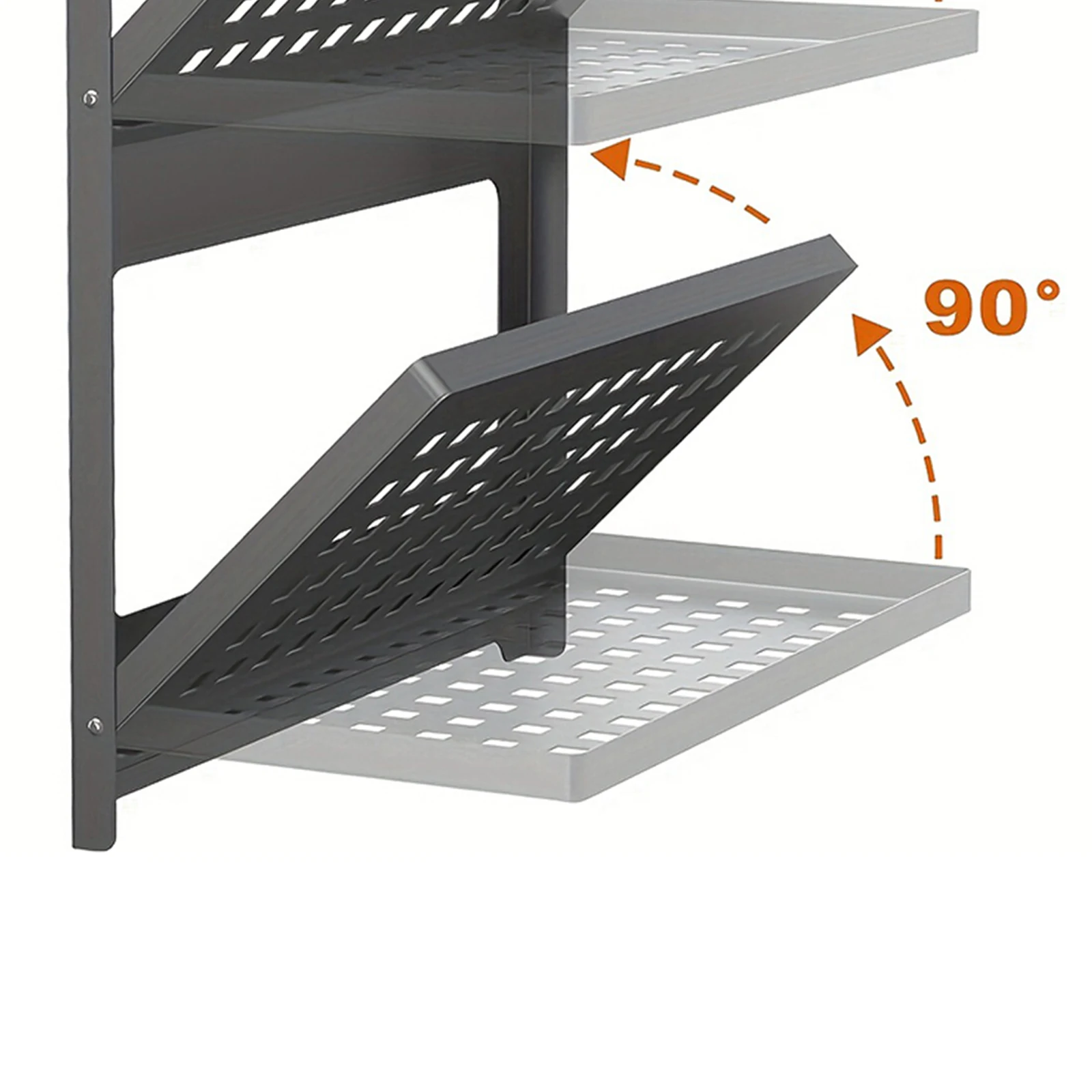 

Двухуровневая настенная полка для хранения для подвала, кофейни, кухни, комнаты, офиса