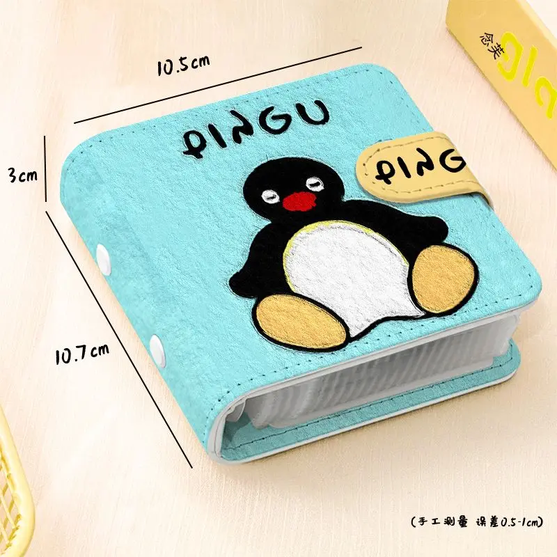 Pingu Pu Soft Cover Card Binder 40 Inner Pages 80 Card Slots Double Sided 3 Inch Single Card Binder Photo Kpop Photocard Storage