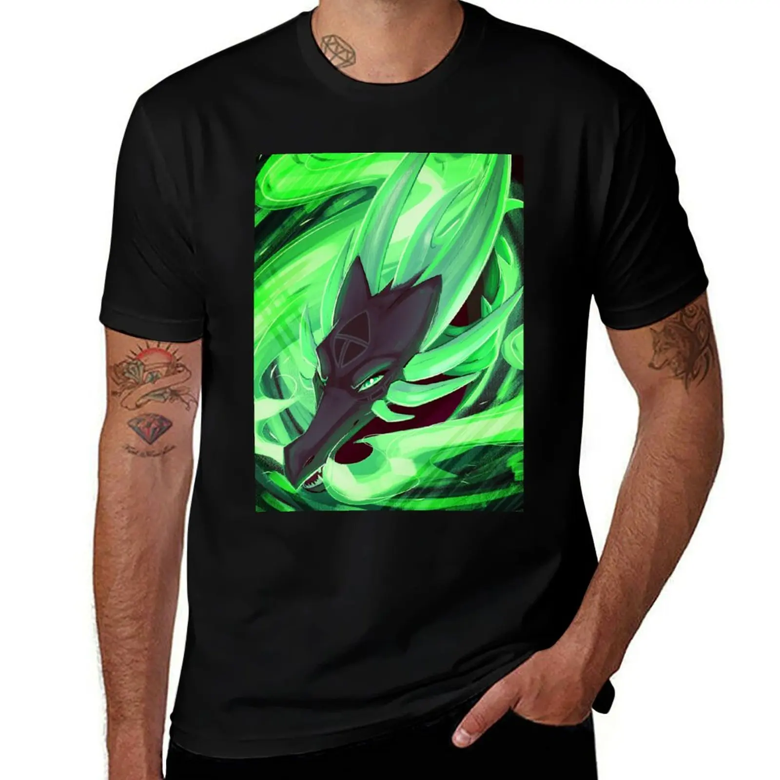 Terror of the Skies - Cynder the Dragon Portrait T-Shirt customizeds vintage luxury clothes men