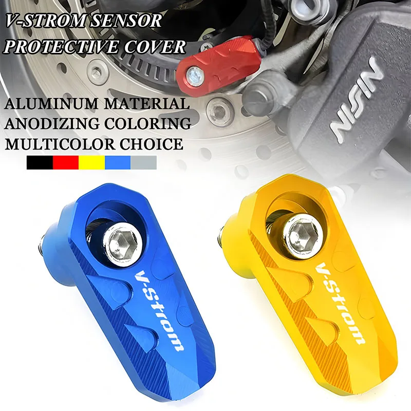 Para Suzuki v-strom 250 650 1000 1050 XT V Strom VStrom 800DE DL650 motocicleta rueda delantera ABS Sensor Protector tapa