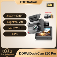 2025 New DDPAI Z50 Pro Dash Cam  4K Car DVR Night Vision 5GHz Wi-Fi GPS ADAS 24h Parking mode Front and Rear Camera