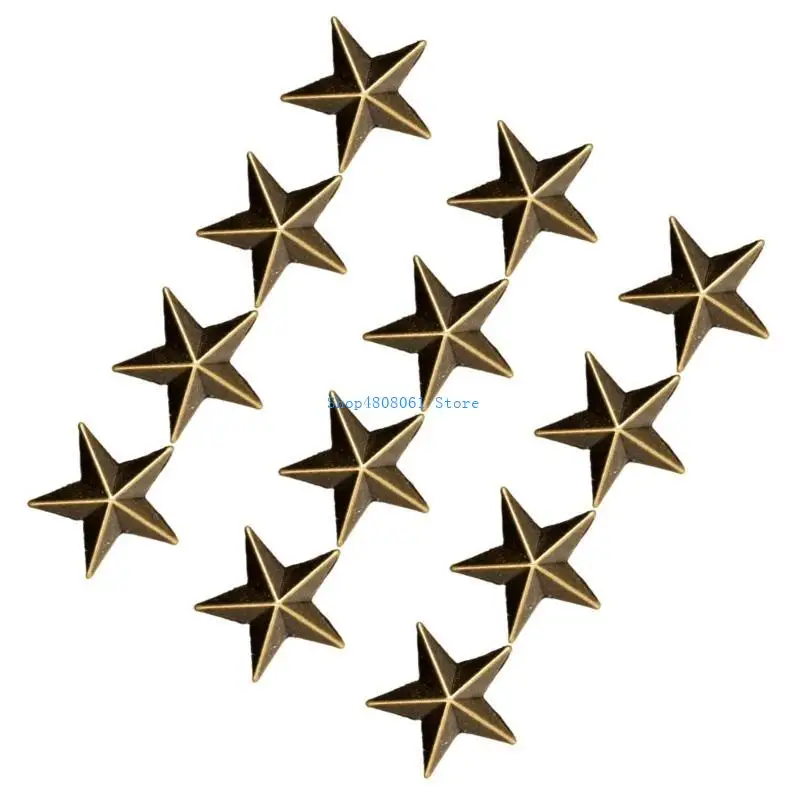 T3LC Sáng Tạo Pentagrams Mạ Vàng Trâm Khăn Choàng Lapel Pin Mũ Cổ Áo Sơ Mi Pin Dành Cho Nam Và Nữ