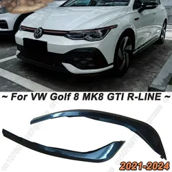 For VW Golf 8 MK8 GTI R-Line 2021-2024 Front Fog Lamp Orotective Cover Frame Wind Gauge Eyelid Cover Trim Side Spoiler Body Kits