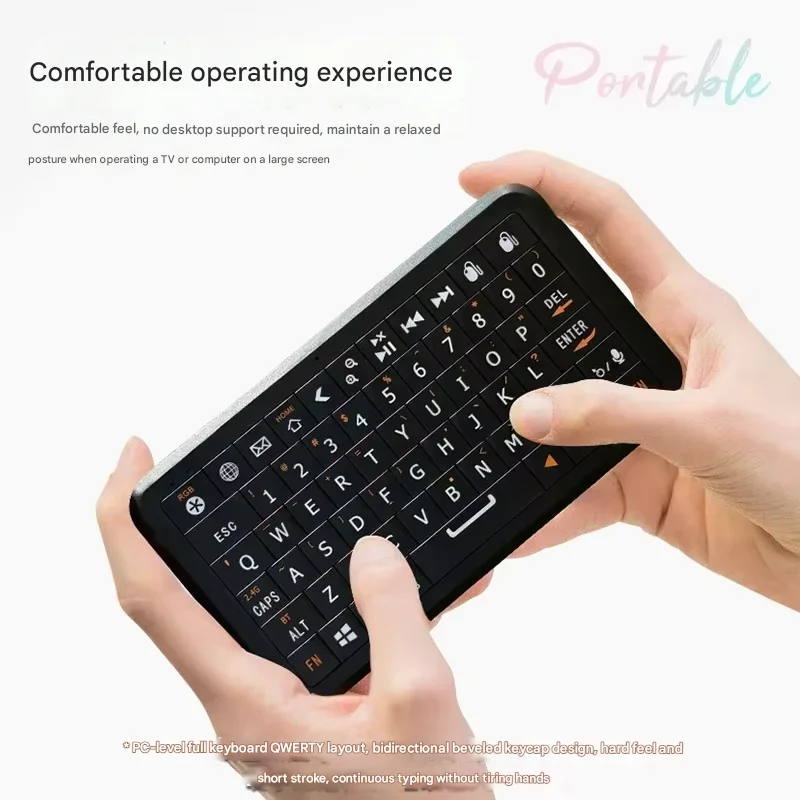 Winmaxle ModelB1 Mini Keyboard Nirkabel 2.4G Bluetooth Smart Keyboard RGB Multi-sistem Kompatibel Portabel Genggam Keyboard