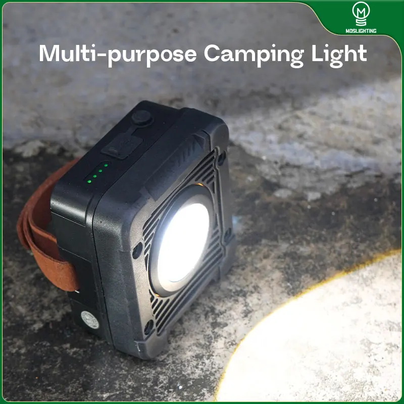 MOSLIGHTING 1300LM Ultra-Bright Camping Lantern Rechargeable LED Camping Light with COB Portable Flashlight 4 Modes Hanging Lamp