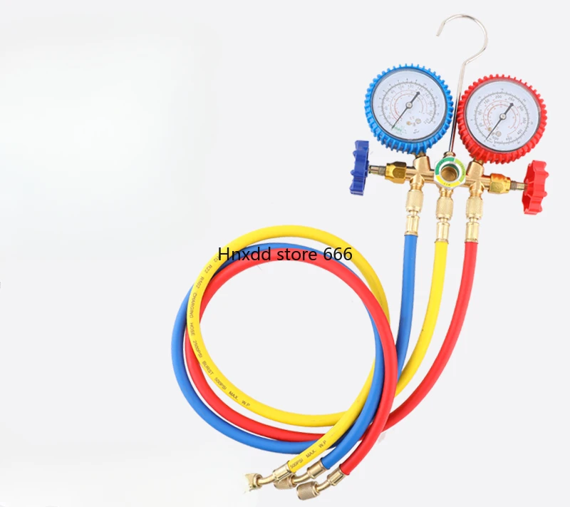 Refrigerant plus liquid double gauge valve air conditioner pressure gauge household