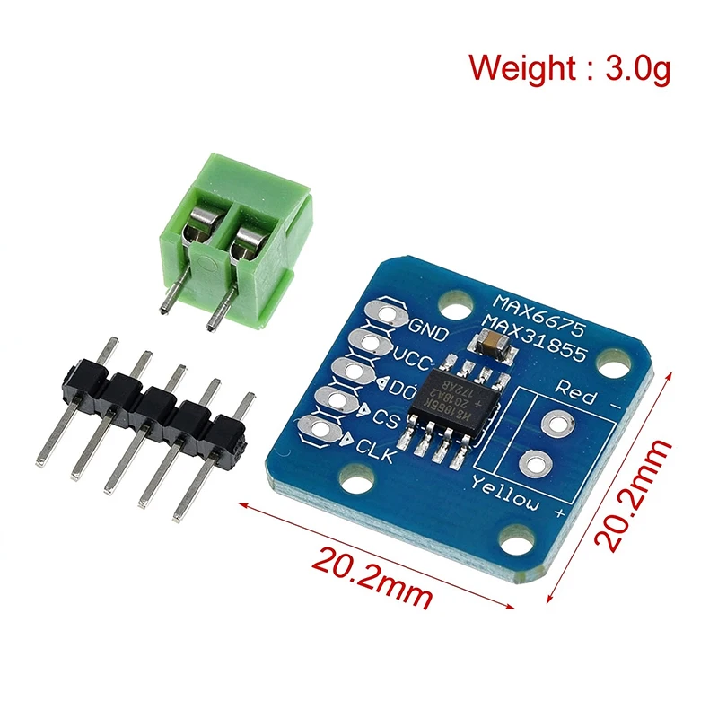 MAX6675 MAX31855 Thermocouple Temperature Sensor Module SPI Interface K‑Type Thermocouple Board For Arduino DIY Project