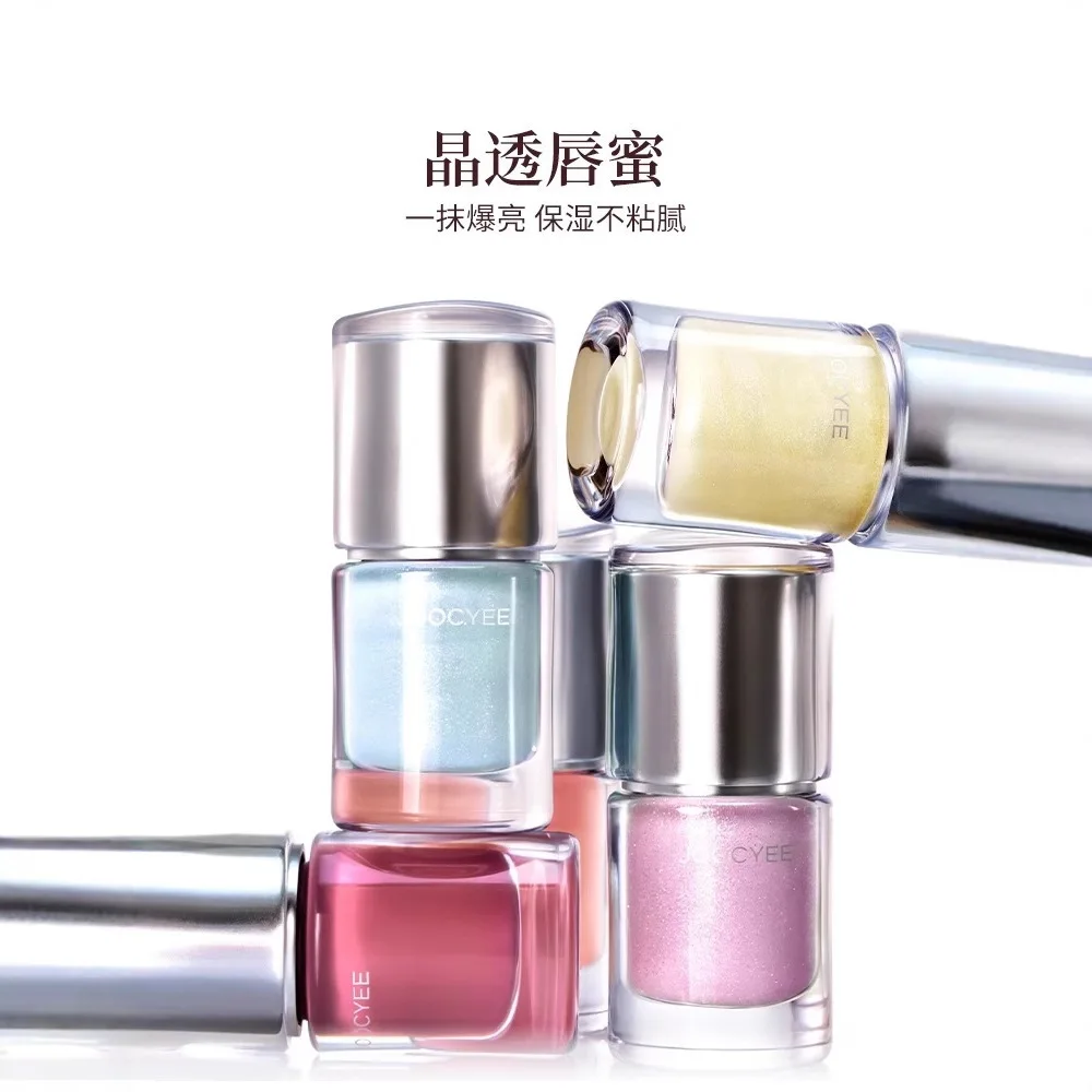 Joocyee Leaven Oro Satin Water Light أحادية اللون أحمر الخدود الوردي تسليط الضوء على ملمع الشفاه الشفاف الكريستالي ملمع الشفاه